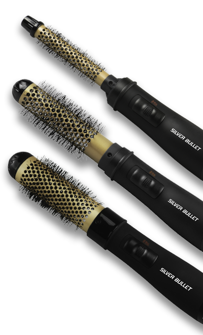 Hot air brushes and straightening brushes with ceramic and ionic technology, designed for smooth, voluminous styling on all hair types.