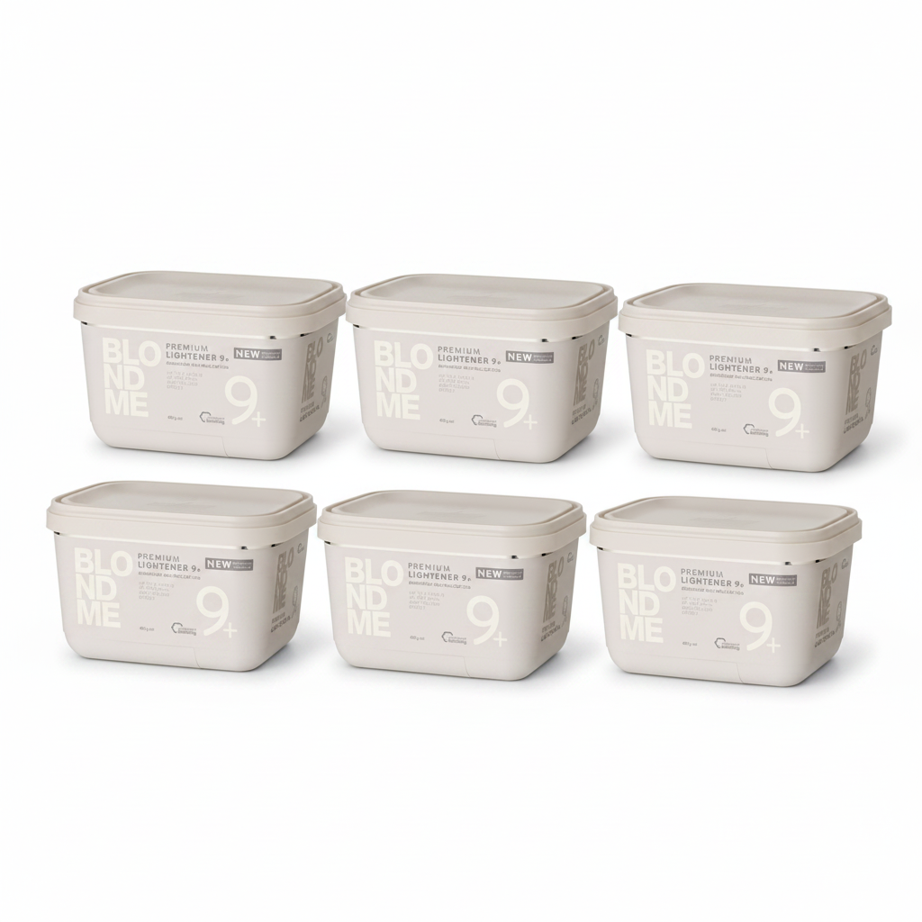 Schwarzkopf BLONDME Bond Enforcing Premium Lightener 9+ Bleach Bundle (6 x 450g Tubs)
