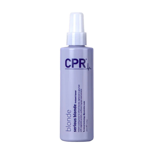 CPR Serious Blonde - Advanced toning formula for blonde hair, neutralizes brassy tones, provides heat and UV protection, deeply hydrates and nourishes, enhances shine and manageability. Ideal for natural, bleached, and highlighted blonde hair.