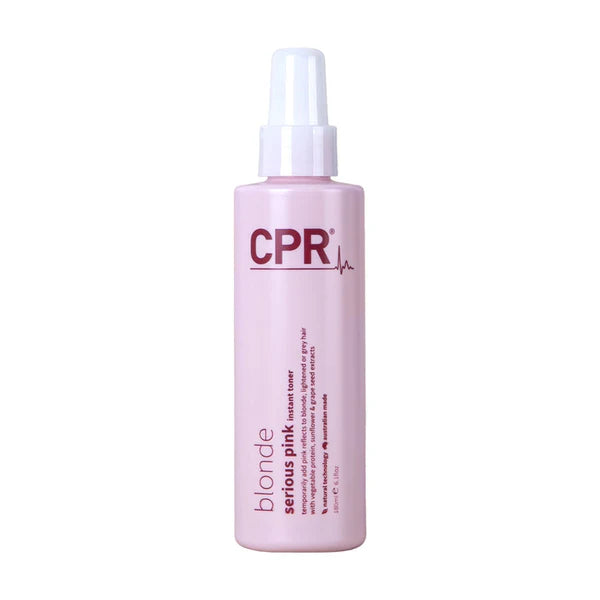 CPR Serious Blonde Toning Masque - Advanced toning pigments, neutralizes brassy tones, deep conditioning, heat and UV protection, enhances shine and softness, suitable for all blonde shades.