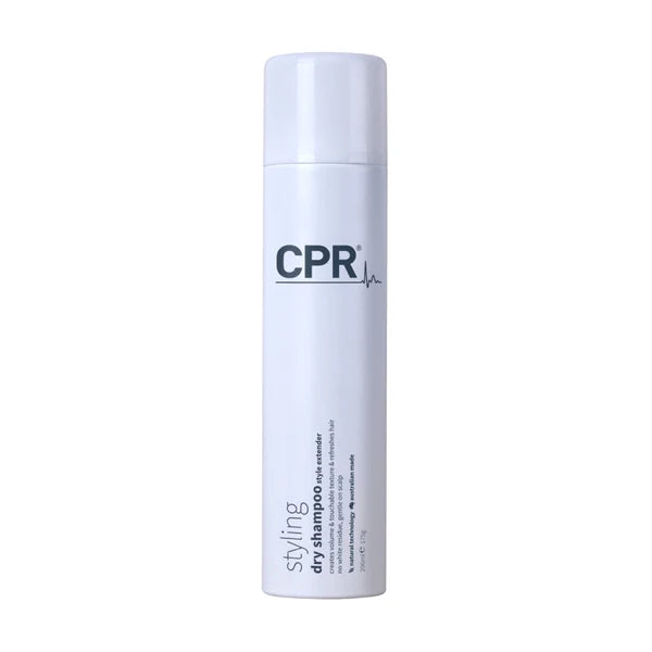 CPR Dry Shampoo creates volume & touchable texture, refreshes hair & leaves no white residue.  Gentle on scalp