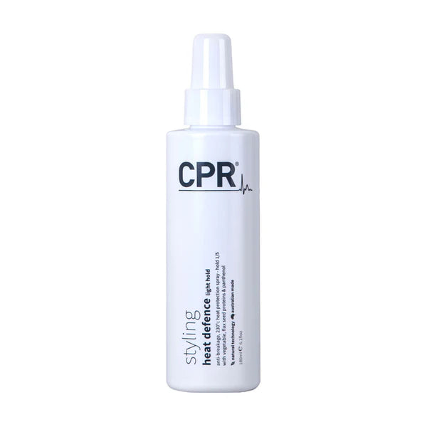 CPR Heat Defence Light hold styling Spray provides protection, strength & smooth glide for hot styling tools. The perfect anti-breakage styling spray for straight shiny hair or loose frizz free curls.