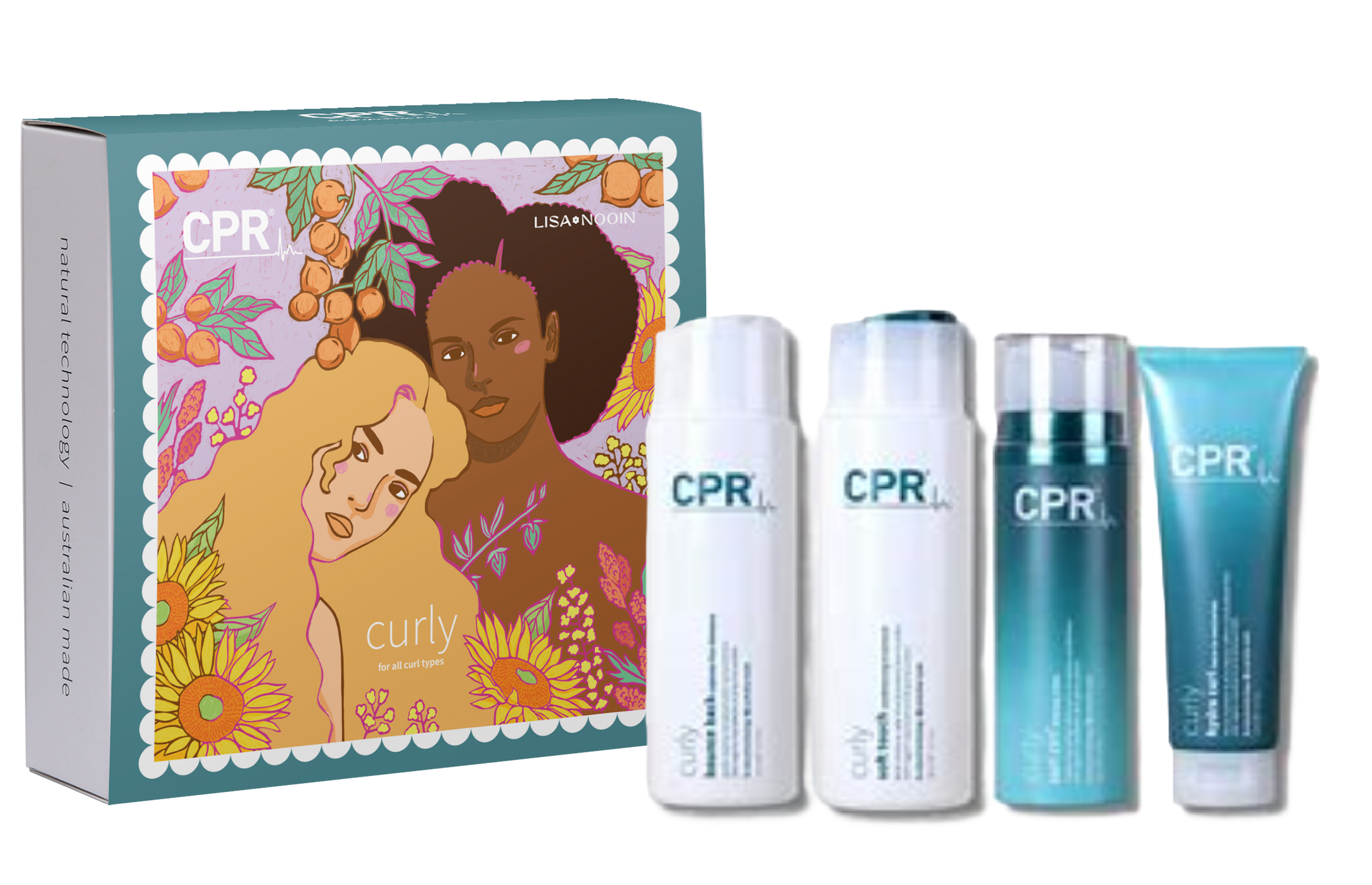 CPR Curly Quad Pack - Sulphate Free Shampoo, Soft Touch Conditioning Treatment, Hydra Curl Leave-in Moisturiser, Curl Ctrl Defining Crème for curly hair care