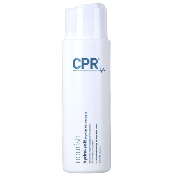 CPR Nourish Hydra Soft Shampoo bottle on a white background, designed for deep cleansing and nourishing hair, inspired by the Australian climate and outdoor lifestyle.