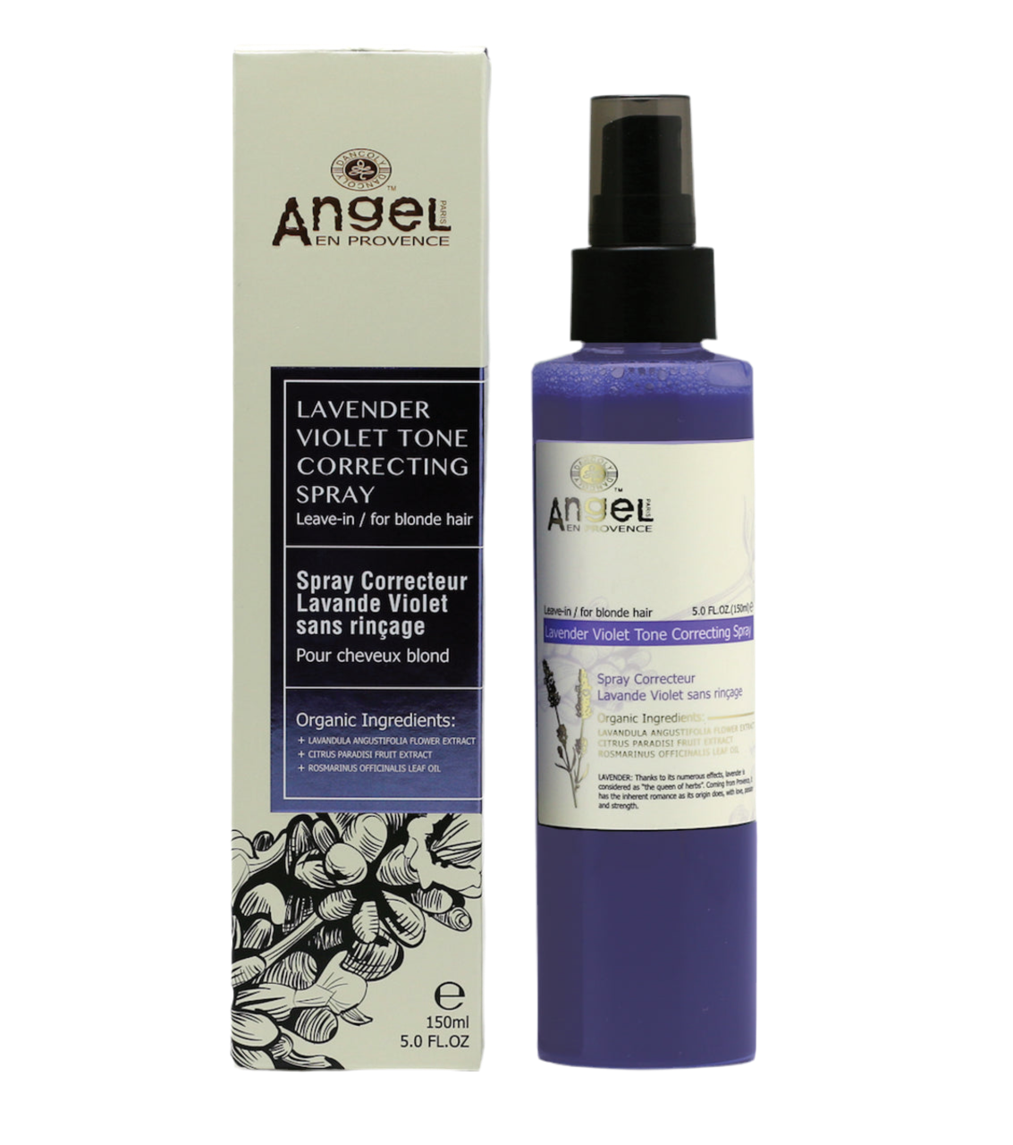 Remove unwanted yellow and brassy tones from blonde and grey hair with our Lavender Violet Tone Correcting Leave In Spray