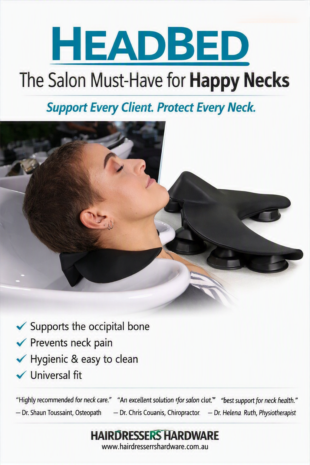 HeadBed Shampoo Basin Neck Cushion