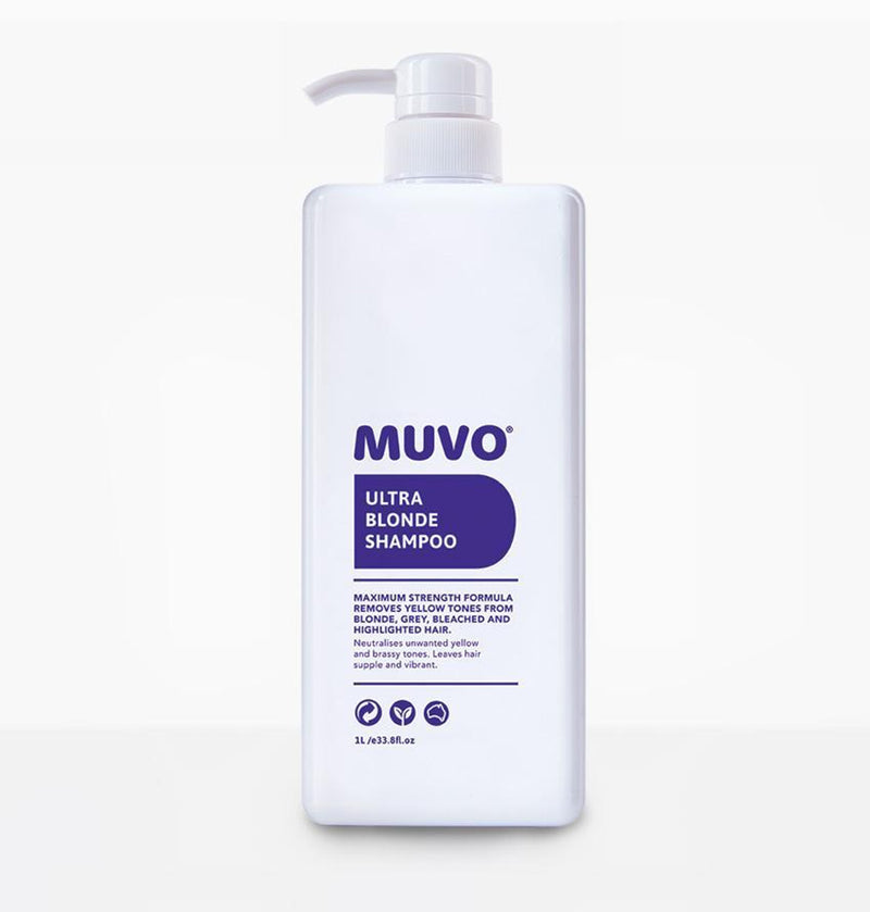 MUVO Ultra Blonde Shampoo 1 litre is a maximum strength formula that neutralises unwanted yellow and brassy tones, leaving hair supple and vibrant.