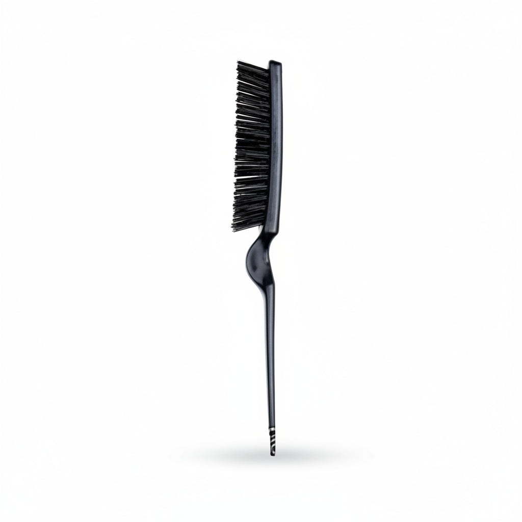 Hi lift Black teasing hairbrush on a white background
