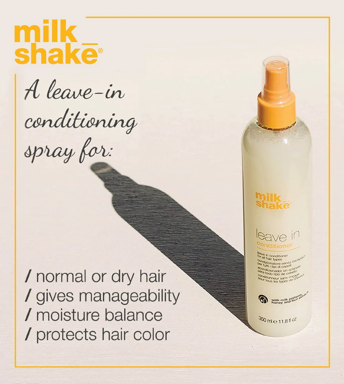 Give your hair the daily nourishment it craves with milk_shake Leave In Conditioner