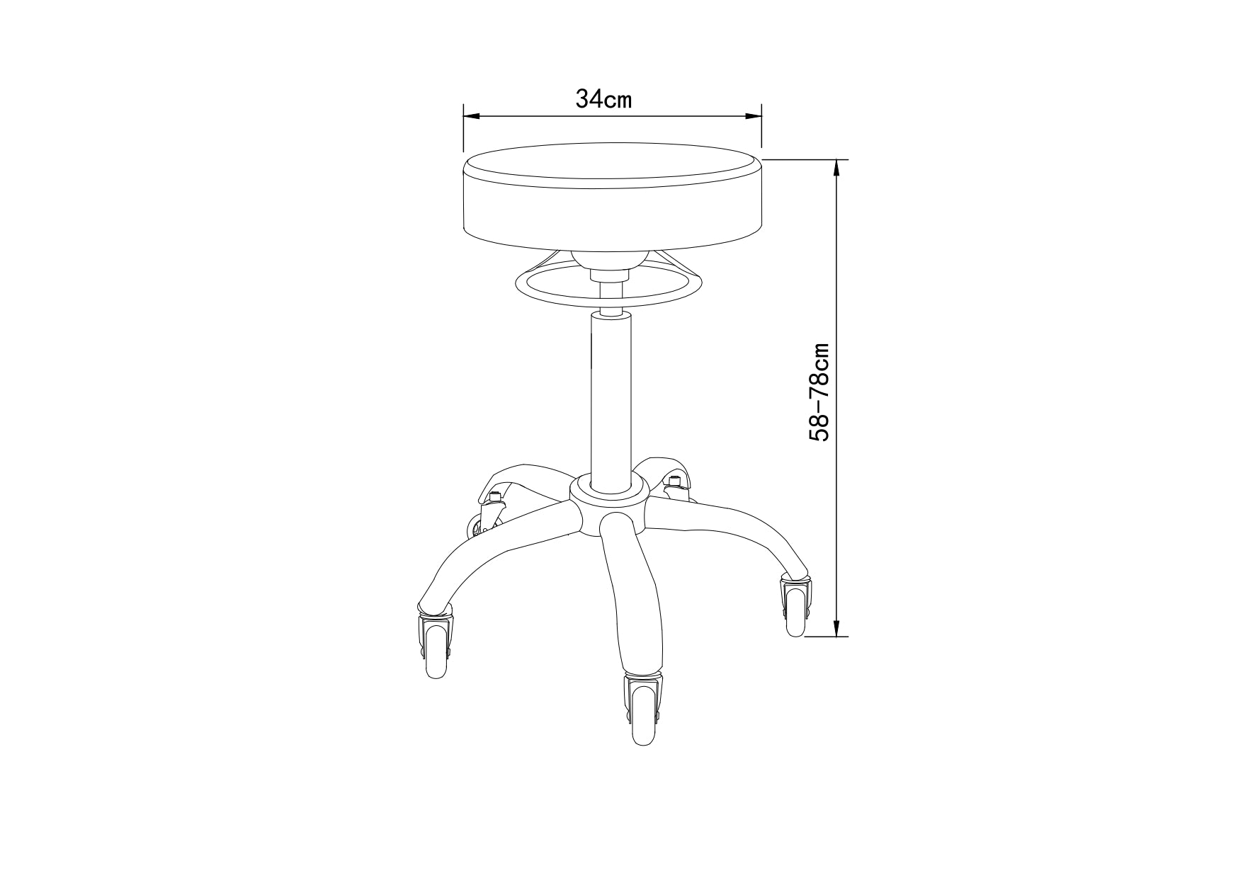 KSHE Salon Round Stool - Agave