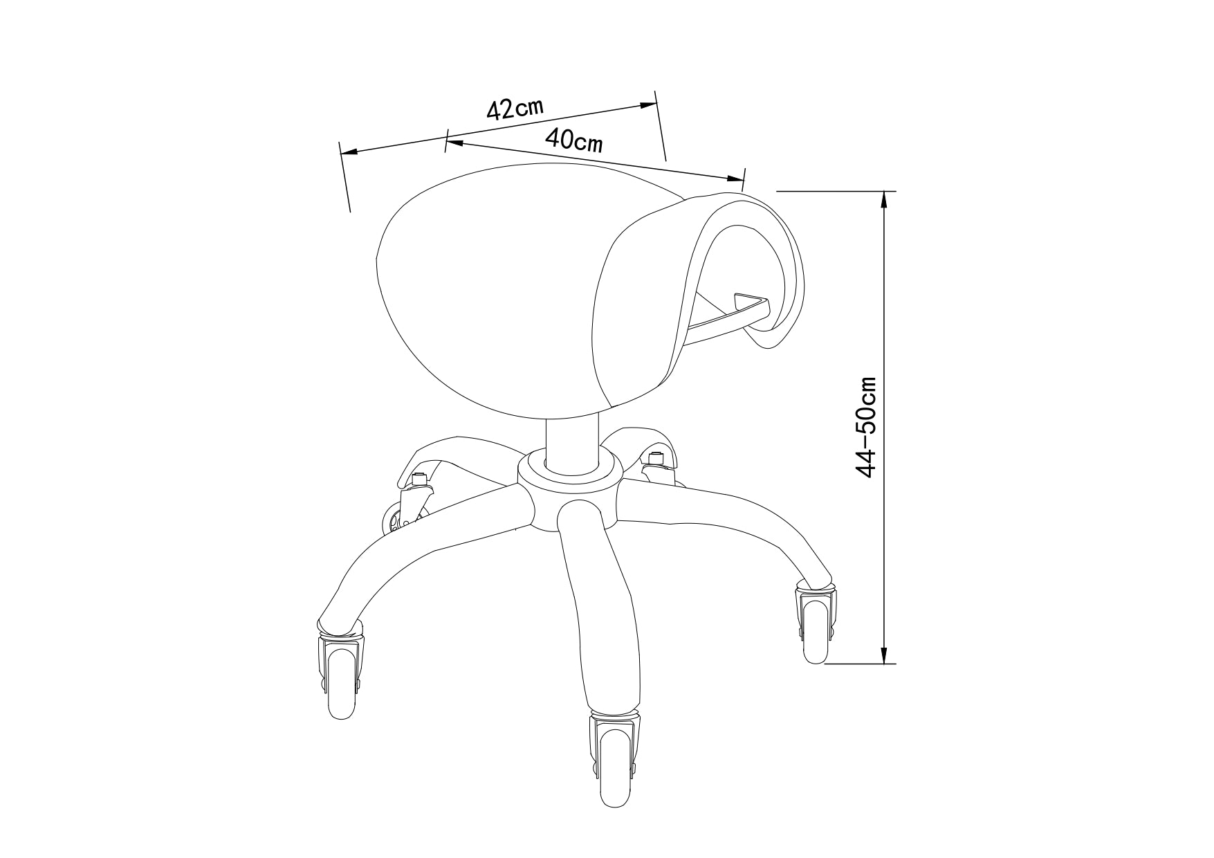 KSHE Salon Saddle Stool - White