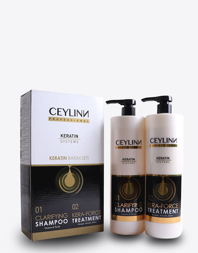 Ceylinn Keratin Straightening Treatment Kit 1 Litre & Keratin & Botox Serum 100ml